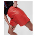 Šortky Karl Lagerfeld Perforated Faux Leather Shorts Červená
