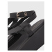 Čierne dámske kožené sandále na platforme Tommy Hilfiger