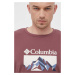 Športové tričko Columbia Thistletown Hills bordová farba, s potlačou