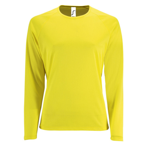 SOĽS Sporty Lsl Dámske funkčné tričko dlhý rukáv SL02072 Neon yellow
