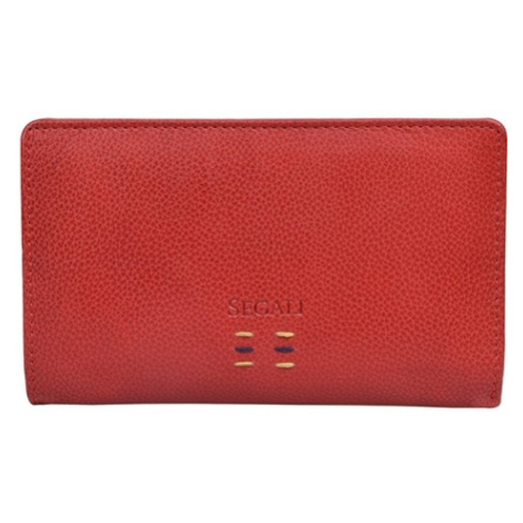 SEGALI Dámska kožená peňaženka SG-27051 ST červená