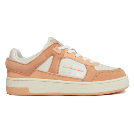 Calvin Klein Jeans Sneakersy Basket Cupsole Low Mix Ml Fad YW0YW01301 Oranžová