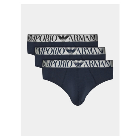 Emporio Armani Underwear Súprava 3 kusov slipov 111734 4R726 40035 Tmavomodrá