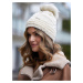 Creamy women's cap for the winter
