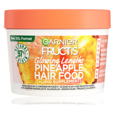 Rozjasňujúca maska pre dlhé vlasy Garnier Fructis Pineapple Hair Food 3 Usages Mask - 400 ml + d