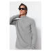 Trendyol Open Unisex Fitted Cotton Half Turtleneck Plain Knit Sweater