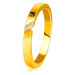 Obrúčka v žltom 14K zlate - prsteň s jemným zárezom a zirkónovou líniou - Veľkosť: 58 mm