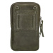 Hide & Stitches Zelená kožená kabelka na mobil „Skylar“