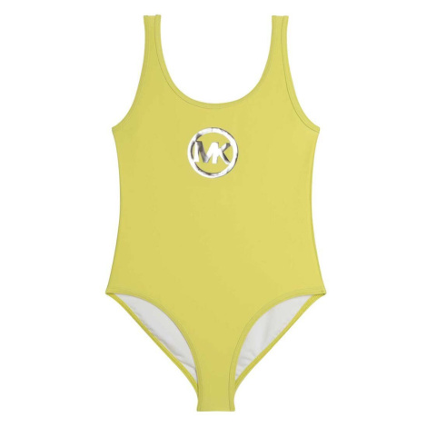 Jednodielne detské plavky Michael Kors žltá farba