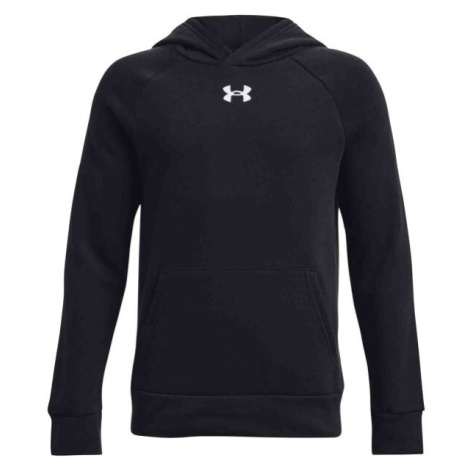 Under Armour RIVAL FLEECE HOODIE Chlapčenská mikina, čierna, veľkosť