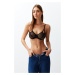 Trendyol Black Tulle Strap Capless T-Shirt Bra Knitted Bra