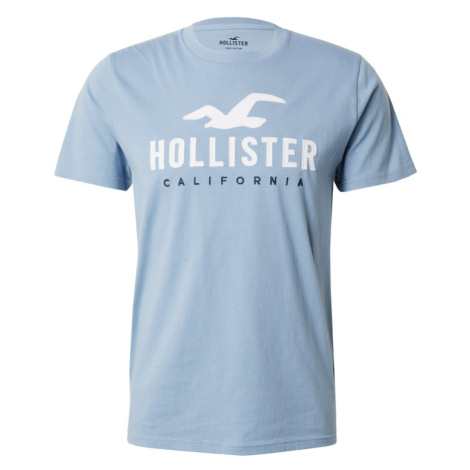 HOLLISTER Tričko  námornícka modrá / svetlomodrá / biela