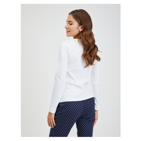 Tričká s dlhým rukávom pre ženy ORSAY - biela