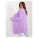 Light purple soft cardigan with patterns