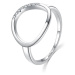 MOISS Elegantný strieborný prsteň so zirkónmi R0001901 48 mm