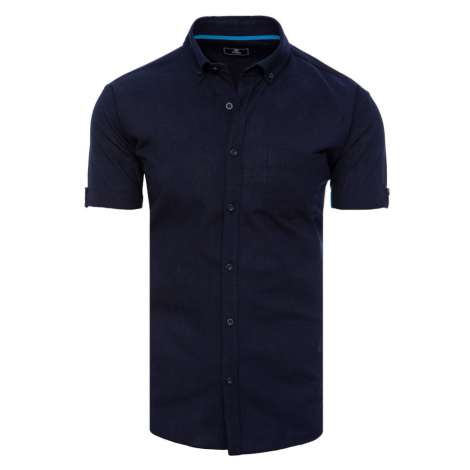 Dstreet Men's Navy Blue Short Sleeve Shirt