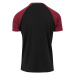 Raglan contrasting t-shirt blk/burgundy