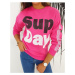 Women's sweatshirt SUP DAY pink BY0496