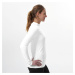 Dámske lyžiarske spodné tričko BL 100 s vysokým golierom biele nefarbené