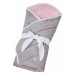 LITTLE ANGEL Zavinovačka multifunkční prošiv Outlast® 78x78cm sivá bodka/ružová baby