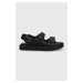 Kožené sandále Karl Lagerfeld SALON TRED dámske, čierna farba, KL44225