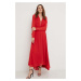 Šaty Answear Lab červená farba, maxi, oversize