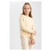 DEFACTO Girl's Crew Neck School Sweater