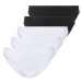esmara® Dámske bavlnené nohavičky XXL, 5 kusov (čierna/biela)