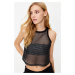 Trendyol Black Mesh Detailed Fitted Knitted Undershirt