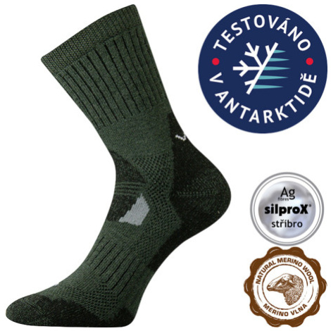 Turistické ponožky VOXX MERINO Stabil CLIMAYARN-khaki