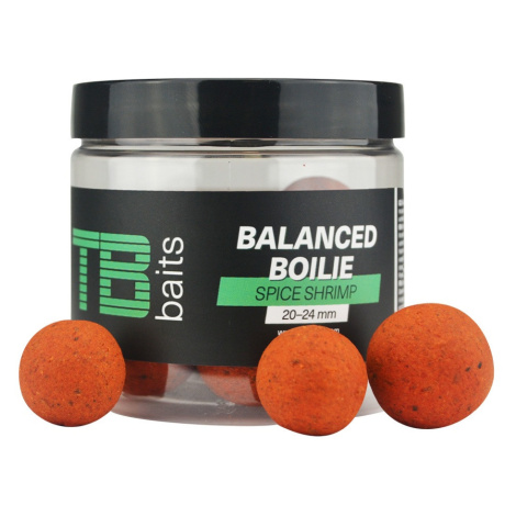 Tb baits vyvážené boilie balanced + atraktor spice shrimp 100 g 20-24 mm