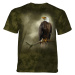 Pánske batikované tričko The Mountain - A Visitor to the Meadow Eagle - zelená