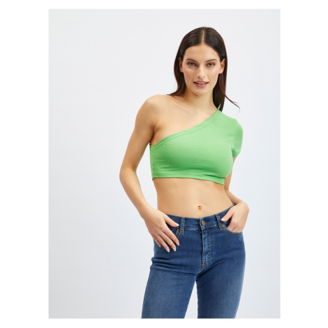 Svetlozelený dámsky crop top Noisy May Nini