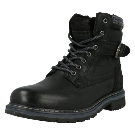 Dockers by Gerli Šnurovacie čižmy  modrá / sivá / čierna