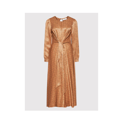 Simple Každodenné šaty SUD070 Hnedá Regular Fit