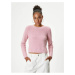 Koton Crew Neck Knitted Sweater Soft Texture Long Sleeve