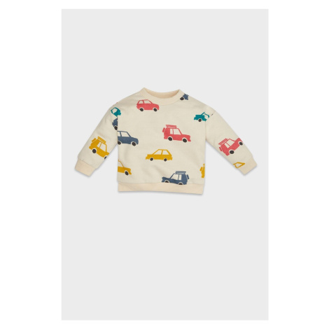 DEFACTO Baby Boy Crew Neck Vehicle Printed Soft Furry Sweatshirt