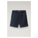 Šortky Woolrich Easy Short Melton Blue