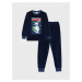 LC Waikiki Crew Neck Embroidered Long Sleeve Velvet Boys' Pajamas Set