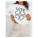 Women's sweater with CLOVER white Dstreet print