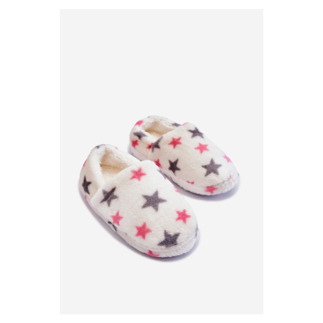 Children's insulated slippers in Stars White Meyra