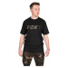 Fox Fishing Tričko Black/Camo Logo T-Shirt