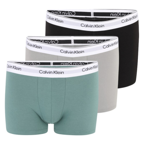 Calvin Klein Underwear Plus Boxerky  sivá melírovaná / nefritová / čierna / biela