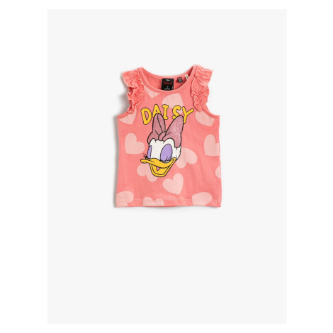 Koton Daisy Duck Licensed Printed Sleeveless T-Shirt Cotton