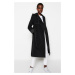 Trendyol Black Belted Contrast Stitch Detailed Trench Coat
