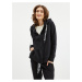 Čierna dámska mikina na zips s kapucňou DKNY