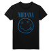 Nirvana tričko Blue Smiley Čierna