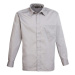 Premier Workwear Pánska košeľa s dlhým rukávom PR200 Silver -ca. Pantone 428