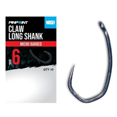 Nash háčiky claw long shank barbless 10 ks - veľkosť 4