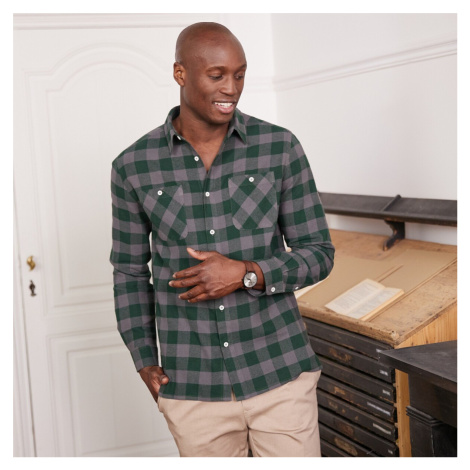 Flanelová kockovaná košeľa Blancheporte